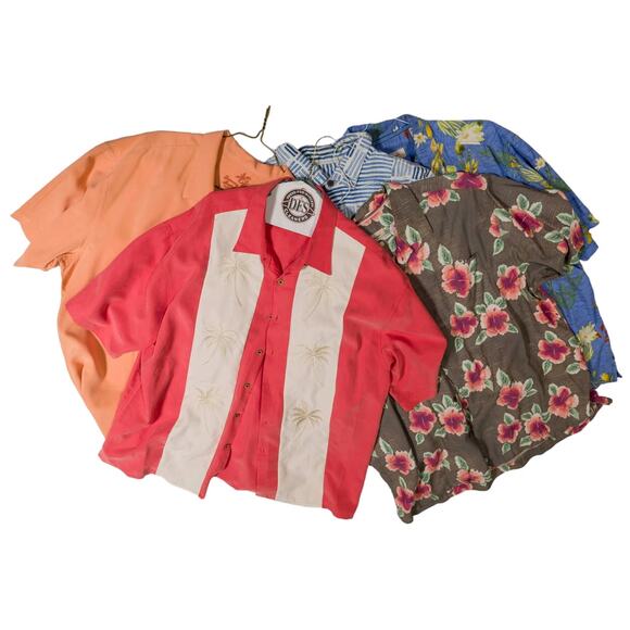 Lot of 4 Tommy Bahama Beachwear Shirt Mens XXL 2XL